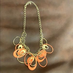 Orange and gold necklace